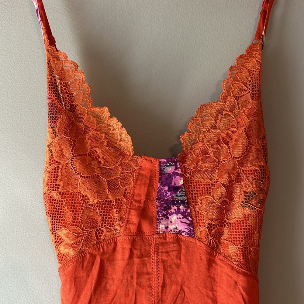 Free People Table for 2 Trapeze slip dress S - Picture 3 of 10